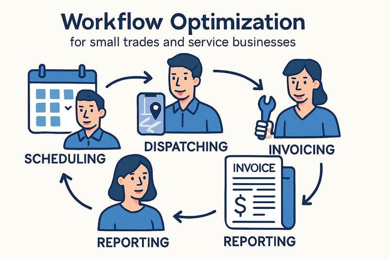 Workflow optimization for small trades and service businesses
